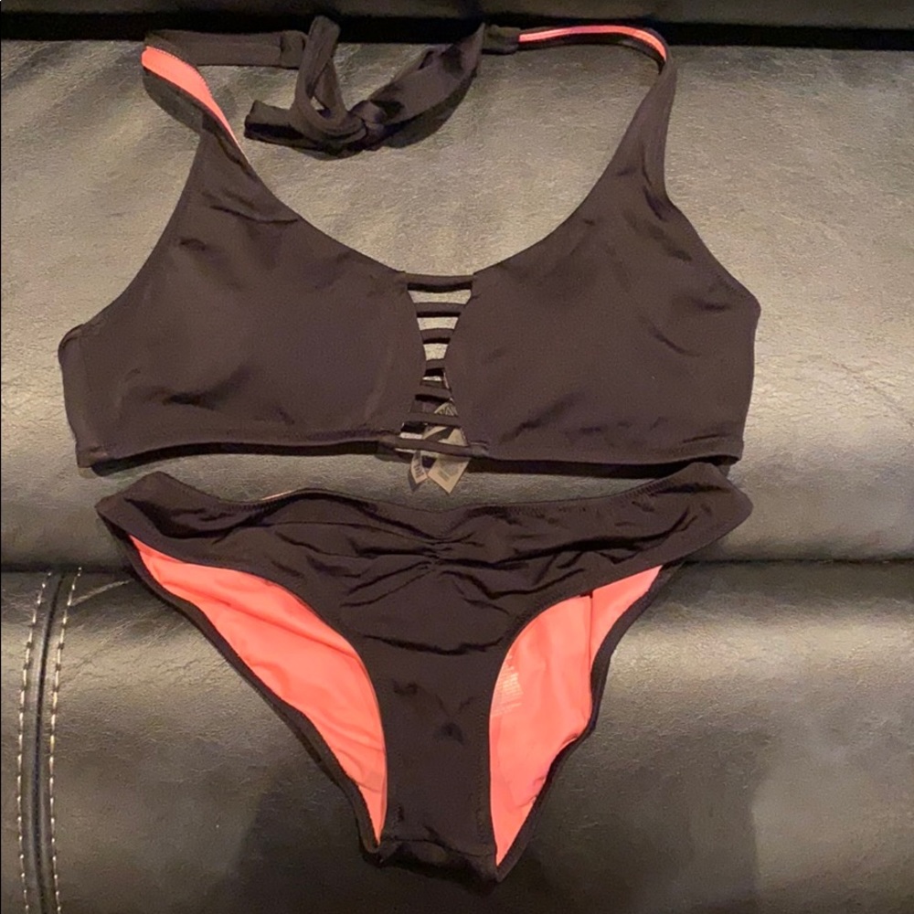 Cheeky pink swimsuit